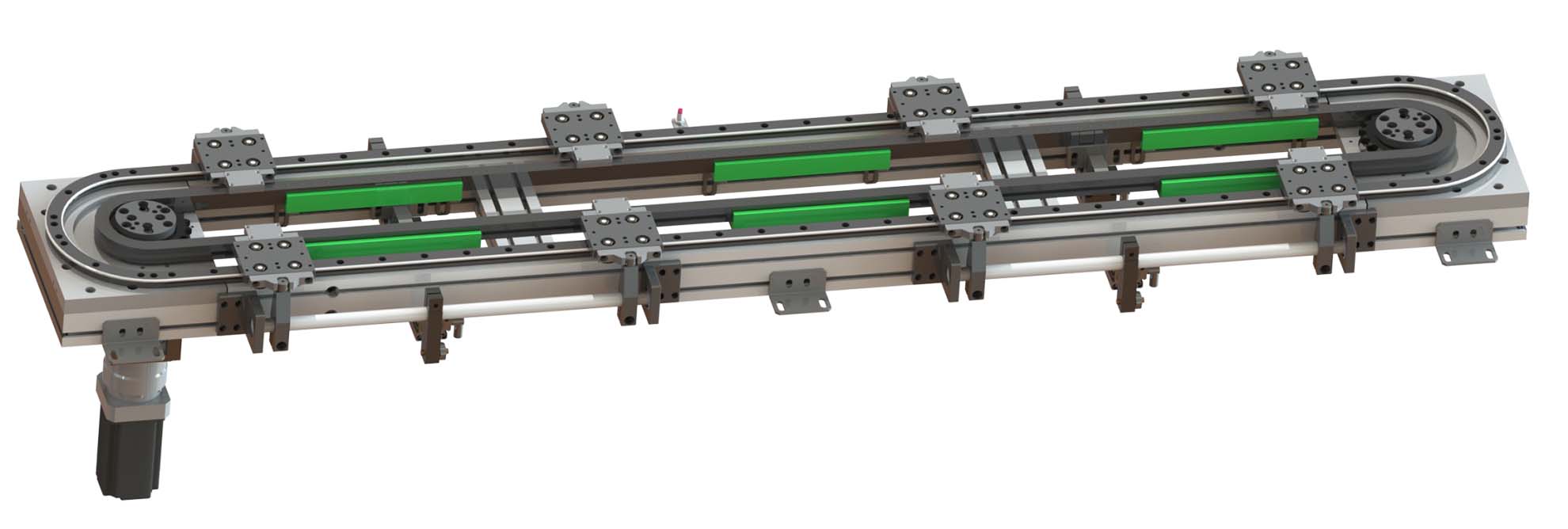 椭圆型材链传动环形导轨输送线25-OV2系列(图2)