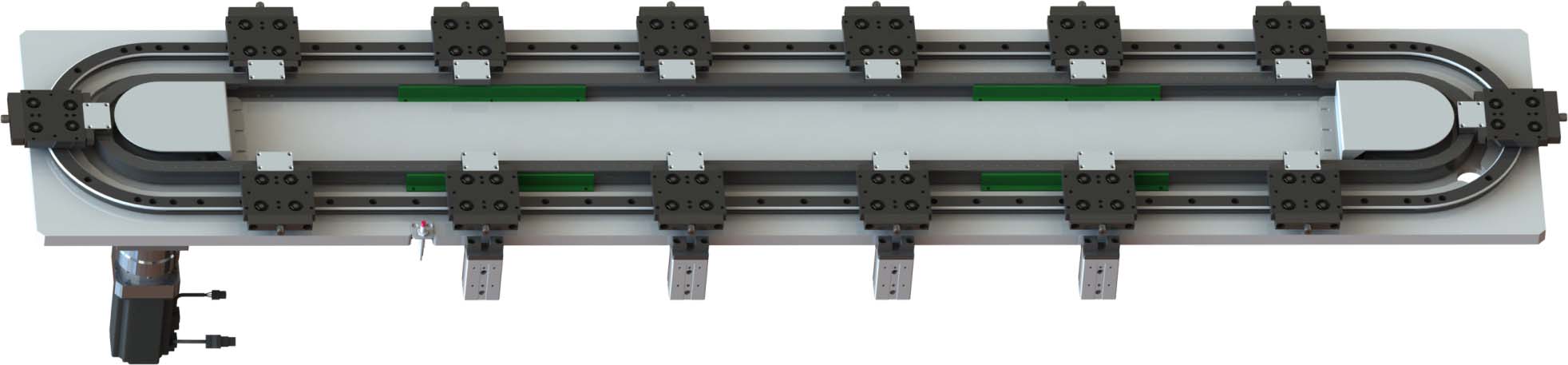 椭圆底板结构链传动环形导轨输送线25系列-OV2(图3)