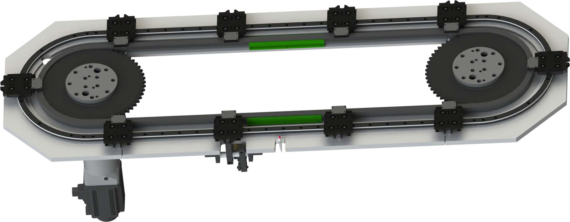 椭圆底板结构链传动环形导轨输送线25系列-OV2(图4)