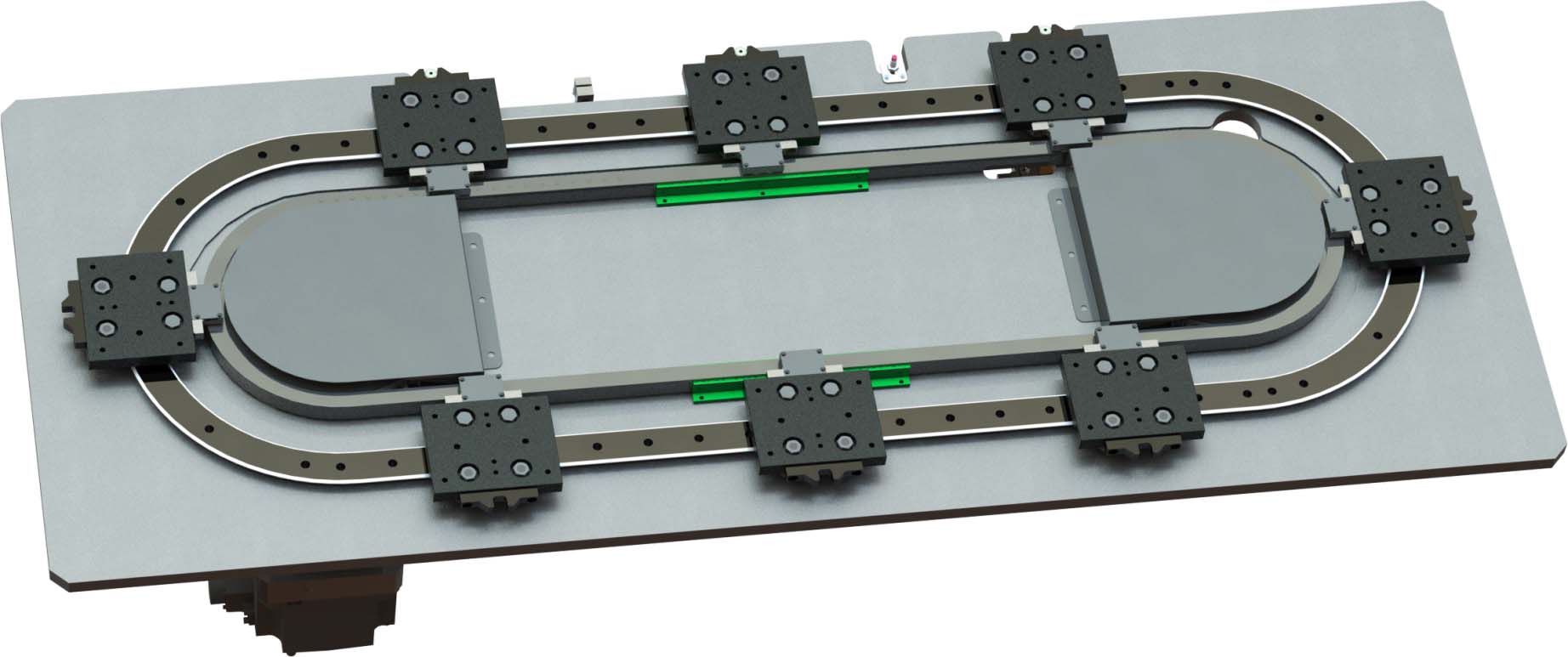 中载椭圆底板结构环形导轨输送线44-OV2系列(图2)